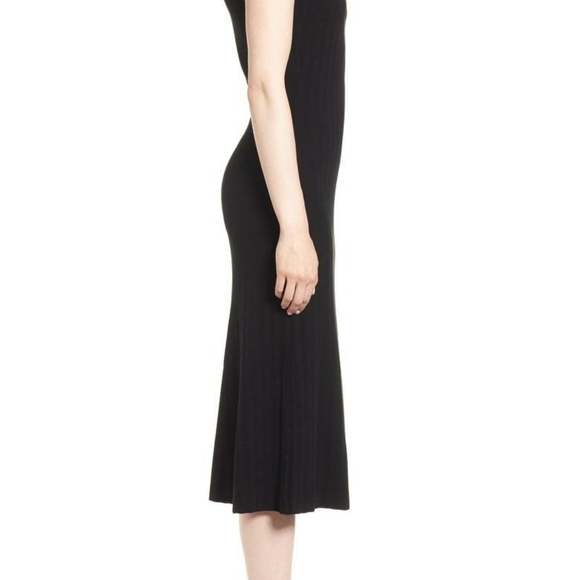 NWT Hugo Boss Femilia Black Knit Midi Dress - Picture 7 of 9